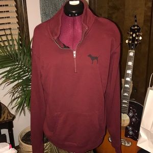 Size L Maroon PINK quarter zip